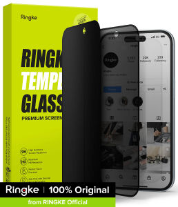 Ringke Privacy Glass Compatible with iPhone 15 Privacy Screen Protector Tempered Glass Screen Protector with Easy Application Kit