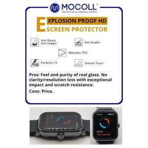 Mocoll Anti-Glare (Matte)/ Explosion Proof HD Screen Protector for All Models of Oppo Smartwatches (2 Pieces)