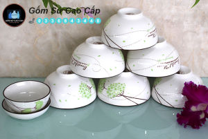 Bộ Bát Đĩa Bát Tràng [18 MÓN] - Bộ Bát Đĩa Cao Cấp [XUÂN XANH]