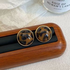 Fashionable Ring Gift 秋冬复古几何豹纹耳钉新款高级轻奢 耳环气质时尚耳饰爆款耳钉