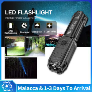Strong Brightness  Led Flashlights Rechargeable Outdoor Use High Light Flashlights Handheld Torch Portable 3 modes  Zoomable Electric Torch 强亮度手电筒