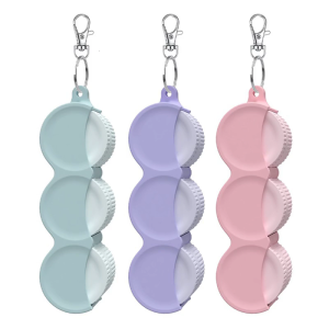 Silicon mềm mỹ phẩm đi du lịch lọ thiết kế chống rò rỉ nhiều màu mã hóa tái sử dụng chai bóp cho sản phẩm chăm sóc da