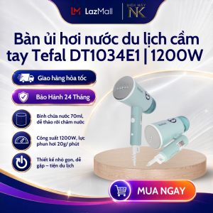 Bàn ủi hơi nước du lịch cầm tay Tefal DT1034E1 công suất 1200W | gấp gọn - Bảo Hành 24 Tháng