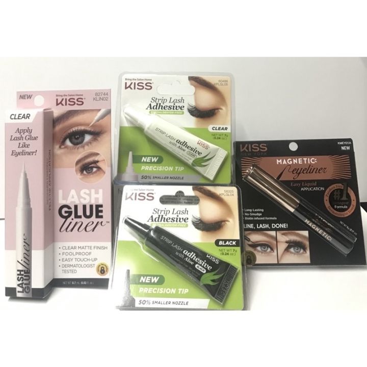 KISS NY Strip Lash Adhesive with Aloe Clear/Last glue like eyeliner