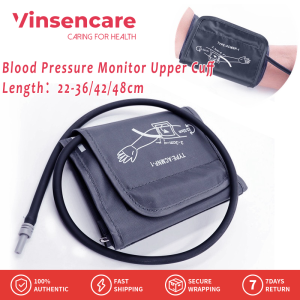 Vinsencare Blood Pressure Monitor Upper Cuff 22-36/42/48cm BP Meter Adjustable Adult Arm Digital Blood Pressure Cuff Belt Tonometer Sphygmomanometer Upper Cuff Single Tube Tonometer Cuff Blood Pressure Monitor Accessories