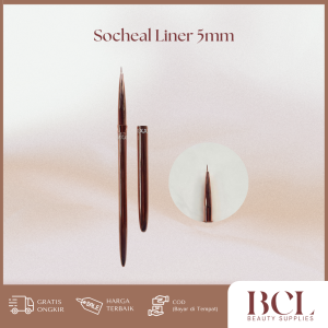 SOCHEAL Rosegold Liner Brush | Nail Art Painting Brush Kuas Lukis Kuku Premium