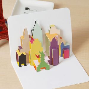 BINGHEI Handwriting 3D Birthday Cake Cards Thank You Invitation Birthday Pop-Up Cards Creative Folding Birthday Greeting Cards Party Accessories