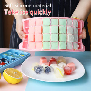 Manggo Silicone Ice Cube Mold Tray: 24/36 Grids & Durable Non-Spill Lid