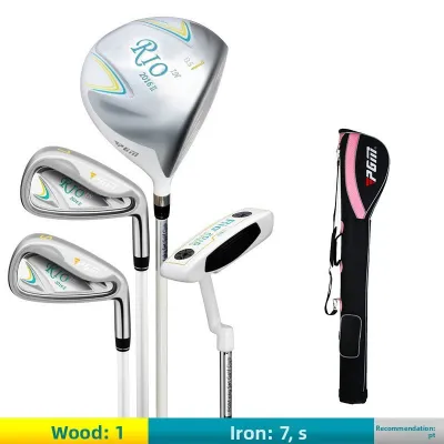 ชุดไม้กอล์ฟสำหรับสุภาพสตรี PGM GOLF รุ่น LTG014 | ไม้กอล์ฟ 11 ชิ้น ด้ามคาร์บอน ดีไซน์สำหรับสุภาพสตรี หัวไม้ทนทาน