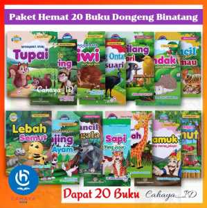 Paket Hemat 20 Buku Dongeng Fabel Billingual Cerita Hewan Full Colour