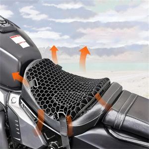 3D Honeycomb Mesh Motorcycle Seat Cover Sunscreen Motorbike Motor Seat Cushion Motorbike Seat Pad Anti Slip Pressure Relief