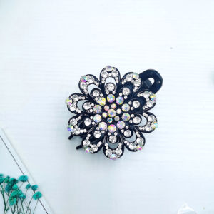 Jepit Rambut Intan zircone Modern Aksesoris wanita Sanggul Bunga Diamont