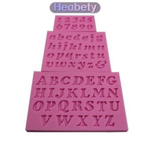 Heabety 3 cái Khuôn tự làm trang trí bánh kẹo mềm thủ công bằng silicon chữ & số nhỏ mới