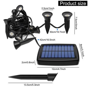 🌟ข้อเสนอ🌟15 in 1 Solar Underground Lawn Light สวนโคมไฟสนามหญ้ากลางแจ้งสวนโคมไฟสนามหญ้า 5v 100MA 0.5W แผงโซลาร์เซลล์