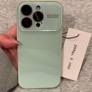 Luxury Makaron Full Camera Protection Phone Case for iPhone 16 15 14 13 Pro Max Plus Pure Hard Acrylic Candy Glossy Armor Cover