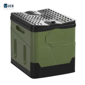 Ueblock✈ Movable Toilet Portable Outdoor Folding Toilet Strong Bearing Capacity Reusable Trash Can for Tour Emergency Self-driving Travel