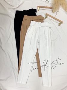 Quần Baggy Đai Vải Mới Siêu Đẹp Kèm Đai Vải Thanh Lịch-MAS