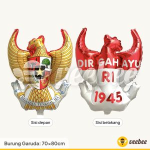 Balon Foil Garuda Merah putih/ Balon dirgahayu Kemerdekaan RI/ dekorasi 17 agustusan