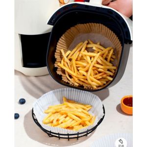 100pcs Air Fryer Disposable Baking Papers Non-Stick Steamer Round/Square