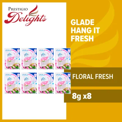 Glade Hang It Fresh (Floral Fresh) 8g Bundle of 8