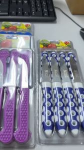🔥Local Delivery🚚1 Pack 12PCS Fruit Knives Set Colourful Sharp Kitchen Cutting Knife Non-Slip Handle for Home Daily Use