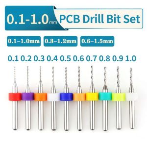 10PCS Steel Carbide PCB Mini Drill Bit 0.1mm-1mm 0.3mm-1.2mm Drill Bits Set For Print Circuit Board