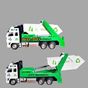 Diecast Mobil Truk Sampah Alloy Pullback - Miniatur Tangki Truck Anak Laki