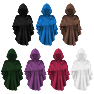Bài Khải Huyền Khăn Choàng Áo choàng renaissances Thời Trung Cổ Khăn trùm đầu Shaman cowl phù thủy Halloween trang phục phụ nữ người đàn ông