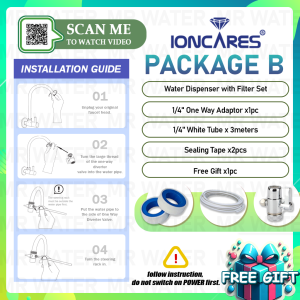 IONCARES LUNOX 2908-3C Penapis Air 3 Suhu Hot & Warm & Cold Water Dispenser - 4 pcs HALAL Water Filter