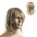 SEA GOAT 70s 80s Soft All-Match Men Cosplay Wigs Heat Resistant Fiber Hair Accessories Punk Blonde Disco Mullet Fluffy Wig Nightclub Bar Wig Retro Cosplay Wig Medium Length Synthetic Wigs Side Part Fashion Male Wig. 