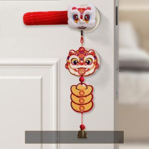 HWSJ Rắn Đồ trang trí treo năm  Lời Chúc Phúc Nhân vật may mắn Vỏ bảo vệ tay cầm 2025 Chuông  dây chuyền tay nắm cửa Lễ Hội Mùa Xuân Trung Quốc