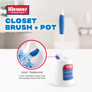 Kleaner Sikat Kloset Dengan Wadah 1 Set Karet Lembut Closet Brush Pembersih Kamar Mandi K19014