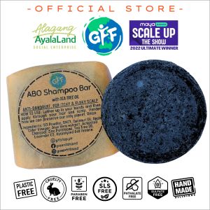 GFF Abo Shampoo Bar with Activated Charcoal for Anti-Dandruff and Oily Scalp and Hair [ Plastic-Free | Sulfate-Free | Paraben-Free | 100% eco-friendly ]