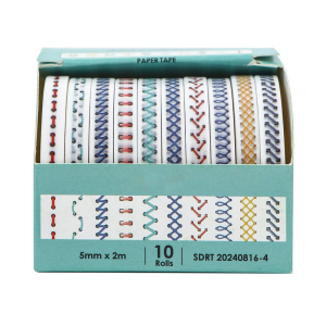 Pack Of 10 Vintage Decorative Tape 5mmX2M Scrapbooking Decorative Tape for Scrapbooking Photo Frame Journal Planner