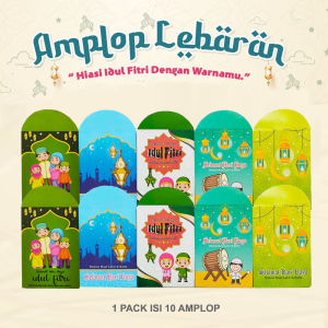 1 PACK ISI 10 PCS MR Amplop MOTIF Idul Fitri Amplop Lebaran Amplop Premium Tebal Amplop Lebaran Karakter Angpao Lebaran Amplop Uang THR Lebaran Amplop Lebaran Bergambar Amplop Lebaran Unik Amplop Lucu - Motif Acak
