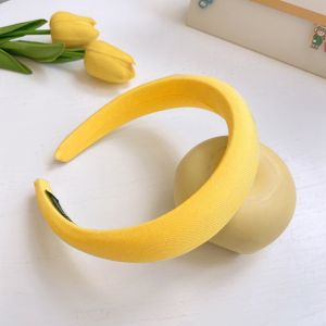 DBI Bando Kain Tebal Wanita Korea Headband Cloud Polos Lebar Empuk Bandana Lembut Warna Pastel Hair Band Korean Import