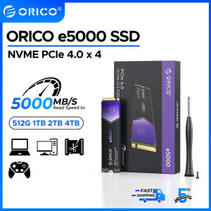 ORICO 5000MB/s SSD NVMe M.2 2280 4TB 2TB 1TB Internal Solid State Hard Disk M2 PCIe 4.0x4 2280 SSD Drive for PS5 Laptop PC(Purple)