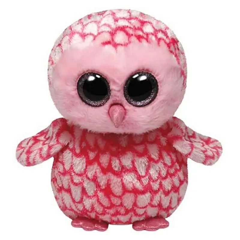 15cm Ty Beanie Pink Series Big Eyes Unicorn Flamingo Kitty Owl