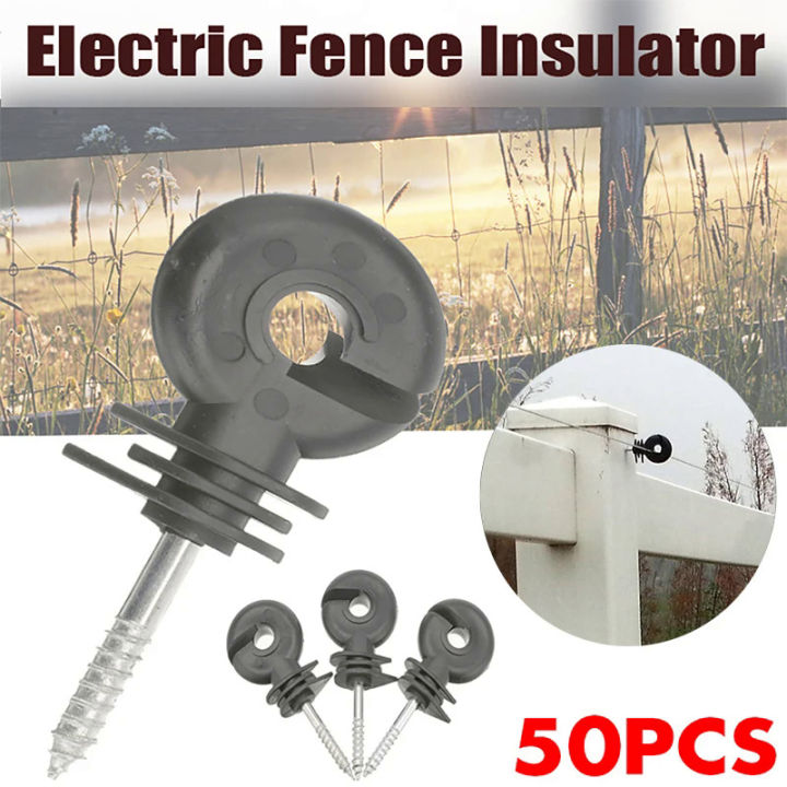 50Pcs Electric Fence Insulators Durable Screw Posts Multi-functional ...