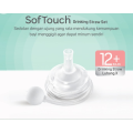 Pigeon Softouch Training & Drinking Straw Set Dot dan Sedotan Botol Susu Bayi. 