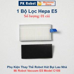 Phụ Kiện Thay Thế Mi Robot Vacuum E5 Model C108/ Đôi Chổi Cạnh Bộ Lọc Khăn Lau/