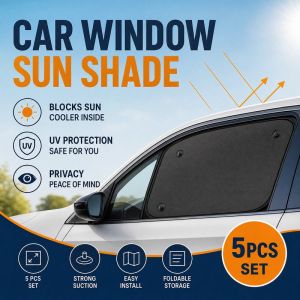 Car Window Sunshade Set Uv Block Mesh Curtain Side Glass Privacy Heat Shield Travel