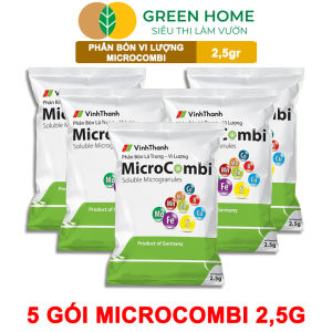 5 Gói Phân Vi Lượng Micro Combi GreenHome Gói 2.5Gr Cung Cấp Vi Lượng Thiết Yếu Cho Cây Trồng