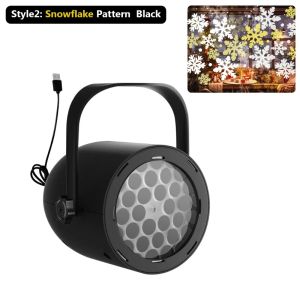 UFANSM USB Đèn chiếu Giáng sinh Đèn LED độ nét cao Mẫu rõ ràng Máy chiếu bông tuyết Giáng sinh Di động Phổ quát Đèn chiếu hình bông tuyết Dành cho trang trí Giáng sinh