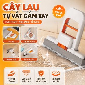 Dụng cụ lau bếp tự vắt đa năng mini - Gấp gọn thông minh lau kính bàn bếp nhà tắm siêu sạch G549-LauTV