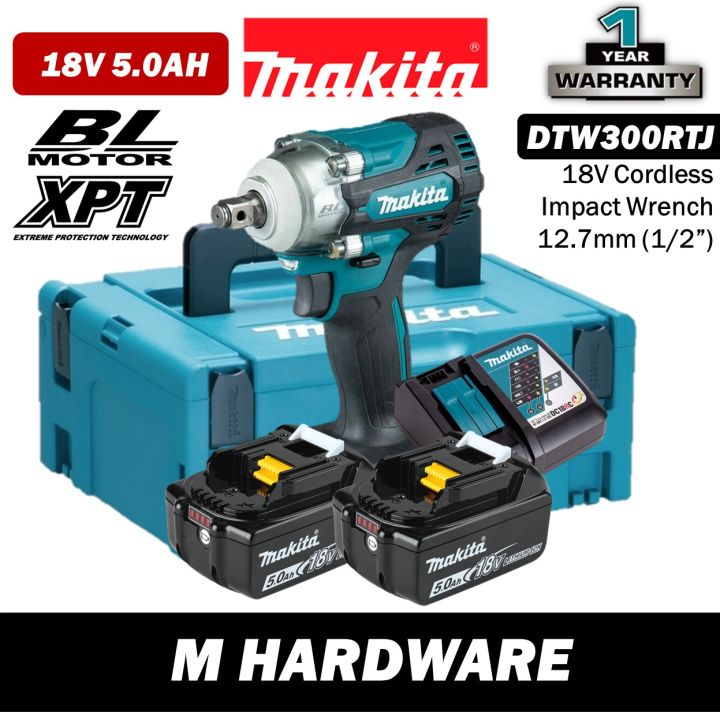 MAKITA DTW300RTJ / DTW300Z 18V Cordless Impact Wrench 12.7mm (1/2