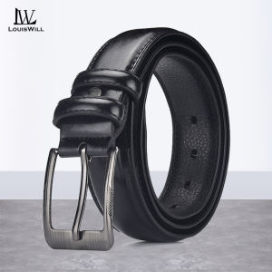 LouisWill Fashion Mens Belt Retro Needle Buckle Belts Soft PU Belt Business Belt 120cm Scratch Resistant Belts Leisure Belt Gentlemen Belt for Men