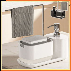 Kitchen Sink Hand Dish Soap Shower Countertop Soaps Pump Dispenser Hand Press Home Sponge Storage Dispenser Sabun