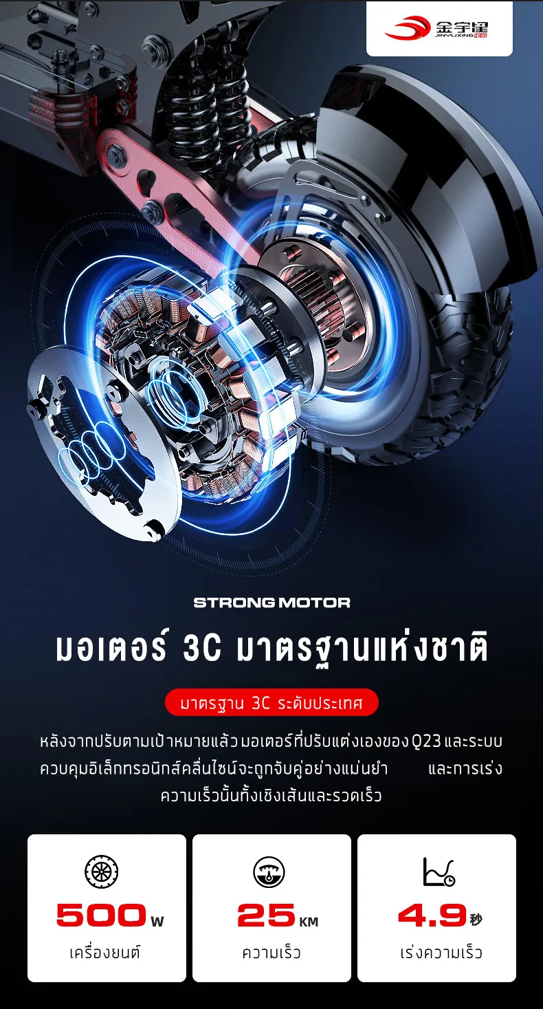 SEALUP Q22 สกุ๊ดเตอร์ไฟฟา NFC ออฟโรด พับได้ ระยะ 40-150 กม ความเร็วสูงสุด 55KM/H กันน้ำ IP54 1000W