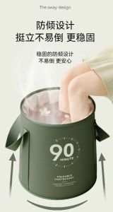 Foldable Foot Bath Bag Heightened over-Calf Insulation Foot Bath Barrel Household Portable Foot Bath Handy Gadget Feet-Washing Basin Constant Temperature折叠足浴桶便携式足浴盆家用足浴袋宿舍熏蒸足浴神器深桶可折叠足浴袋加高过小腿保温泡脚桶家用便携式足浴盆方便小工具洗脚盆恒温